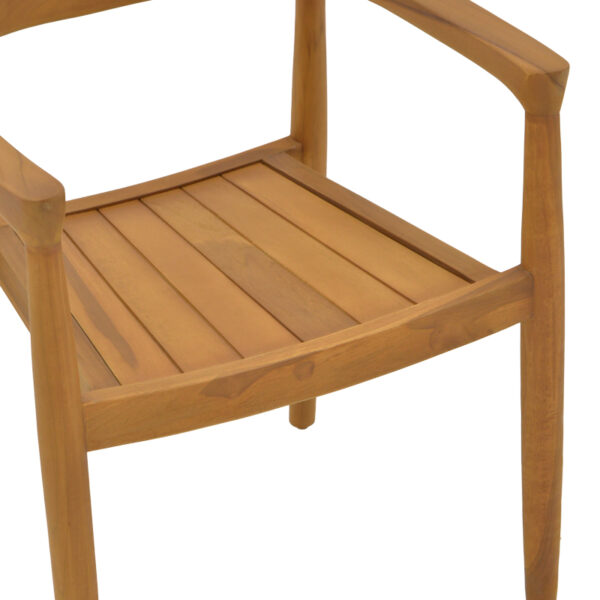 Πολυθρόνα Ganny pakoworld teak ξύλο σε φυσική απόχρωση 59x56x71εκ – 340-000021