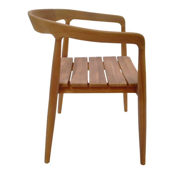 Πολυθρόνα Noody pakoworld teak ξύλο σε φυσική απόχρωση 62x55x75εκ – 343-000001