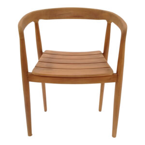 Πολυθρόνα Noody pakoworld teak ξύλο σε φυσική απόχρωση 62x55x75εκ – 343-000001