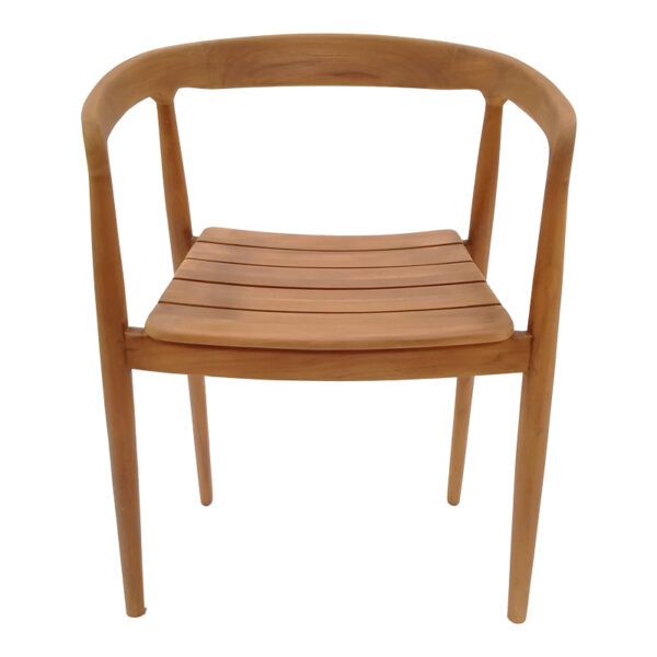 Πολυθρόνα Noody pakoworld teak ξύλο σε φυσική απόχρωση 62x55x75εκ – 343-000001