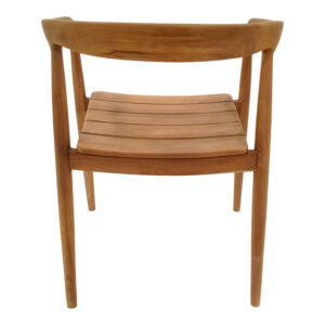 Πολυθρόνα Noody pakoworld teak ξύλο σε φυσική απόχρωση 62x55x75εκ – 343-000001