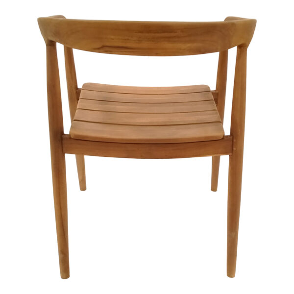 Πολυθρόνα Noody pakoworld teak ξύλο σε φυσική απόχρωση 62x55x75εκ – 343-000001
