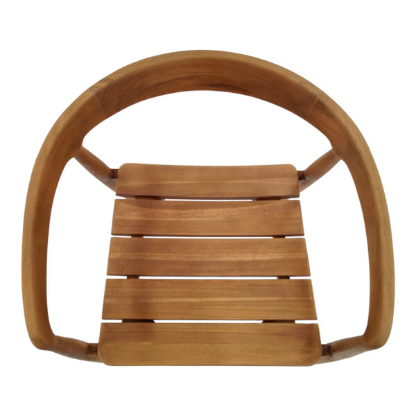 Πολυθρόνα Noody pakoworld teak ξύλο σε φυσική απόχρωση 62x55x75εκ – 343-000001