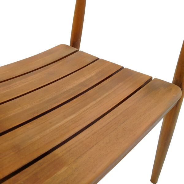 Πολυθρόνα Noody pakoworld teak ξύλο σε φυσική απόχρωση 62x55x75εκ – 343-000001