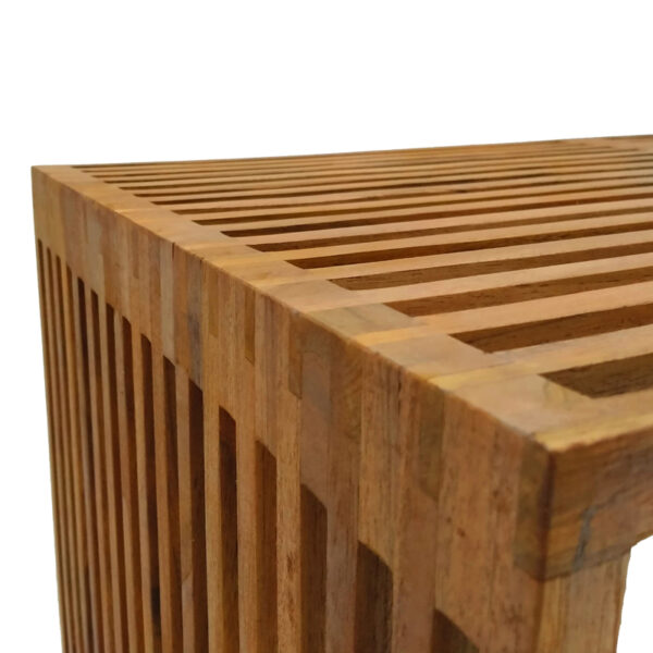 Τραπέζι Marlin pakoworld teak ξύλο σε φυσική απόχρωση 100x50x45εκ – 343-000025