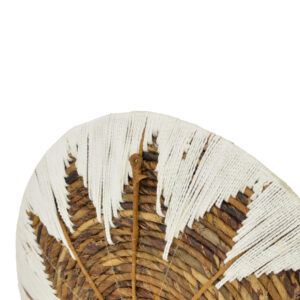 Διακοσμητικό τοίχου Circy Inart σετ 3 τεμ ψάθα σε λευκή-μπεζ απόχρωση – 343-000101