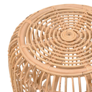 Σκαμπό Rajesty pakoworld rattan σε φυσική απόχρωση Φ60×46εκ – 344-000010
