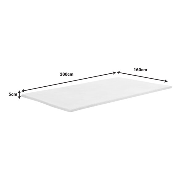 Ανώστρωμα Casmeriane pakoworld roll pack λευκό ύφασμα-memory foam 160x200x5εκ – 348-000012