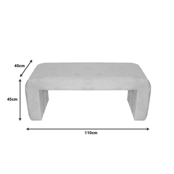 Σκαμπό Gagga Inart βελούδο σε μπεζ απόχρωση 110x40x45εκ – 353-000010