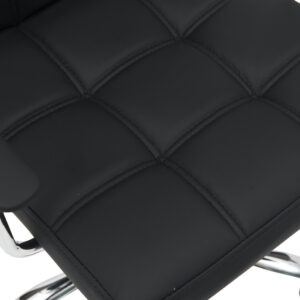 Καρέκλα γραφείου Buleco pakoworld pu σε μαύρη απόχρωση 56x46x74-86εκ – 360-000007