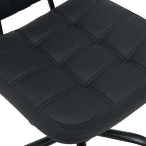 Καρέκλα γραφείου Sedia pakoworld pu σε μαύρη απόχρωση 50x50x75-85εκ – 360-000009