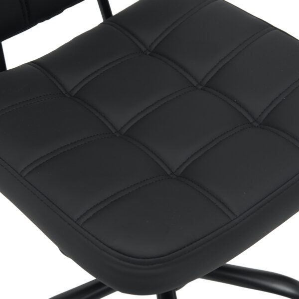 Καρέκλα γραφείου Sedia pakoworld pu σε μαύρη απόχρωση 50x50x75-85εκ – 360-000009