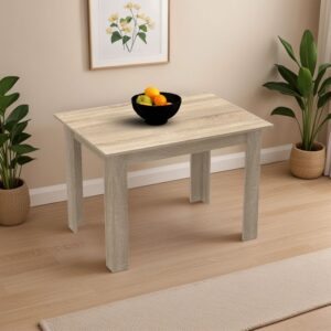 Τραπέζι Manka pakoworld σε sonoma απόχρωση 110x80x77εκ – 361-000002