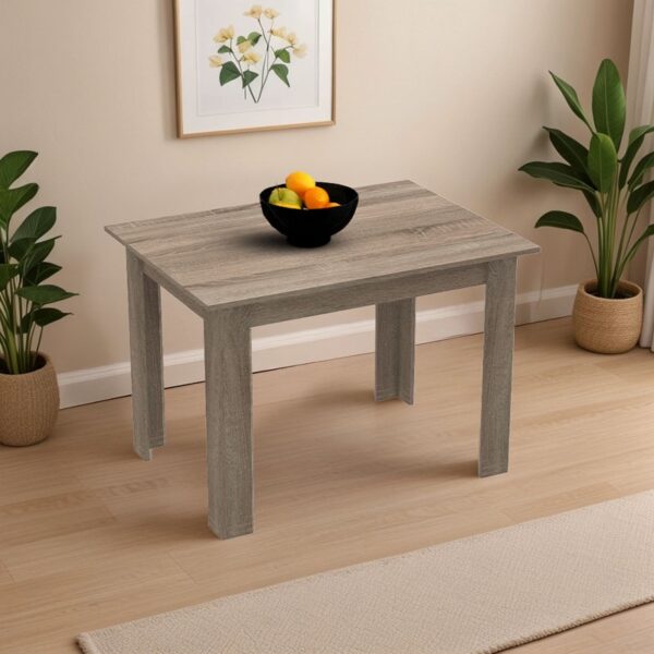 Τραπέζι Manka pakoworld σε sonoma truffle απόχρωση 110x80x77εκ – 361-000003