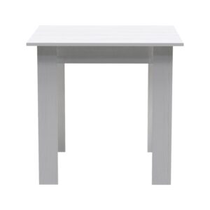 Τραπέζι Manka I pakoworld σε λευκή απόχρωση 80x80x77εκ – 361-000005