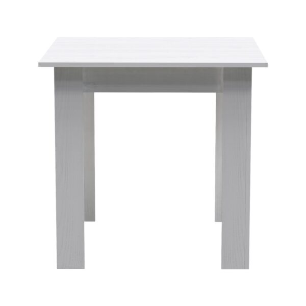 Τραπέζι Manka I pakoworld σε λευκή απόχρωση 80x80x77εκ – 361-000005