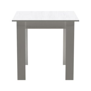 Τραπέζι Manka I pakoworld σε λευκή απόχρωση 80x80x77εκ – 361-000005