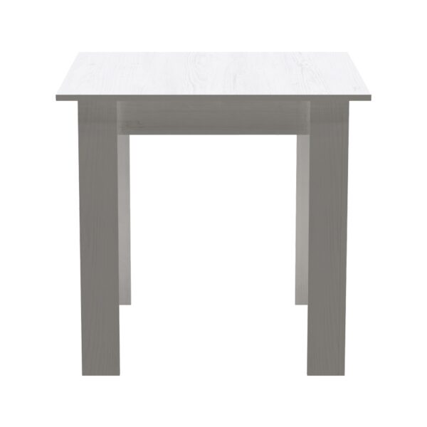 Τραπέζι Manka I pakoworld σε λευκή απόχρωση 80x80x77εκ – 361-000005