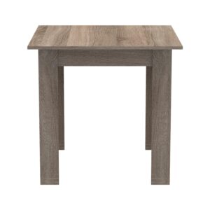 Τραπέζι Manka I pakoworld σε sonoma truffle απόχρωση 80x80x77εκ – 361-000007