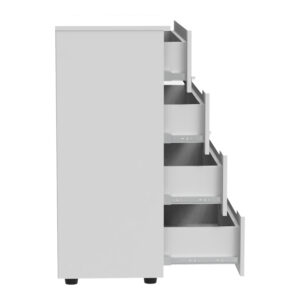 Συρταριέρα Afina pakoworld mdf σε λευκή glossy απόχρωση 90x44x101εκ – 361-000018