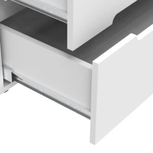 Συρταριέρα Afina pakoworld mdf σε λευκή glossy απόχρωση 90x44x101εκ – 361-000018