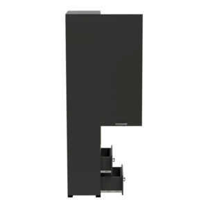 Βιτρίνα-στήλη Toscana pakoworld σε ανθρακί απόχρωση 50x42x222.5εκ – 361-000022
