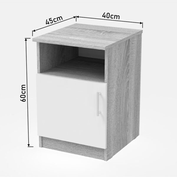 Κομοδίνο Galdi pakoworld σε sonoma απόχρωση 40x45x60εκ – 361-000033