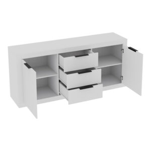 Μπουφές Doha pakoworld σε λευκή απόχρωση 180x45x80.5εκ – 361-000073