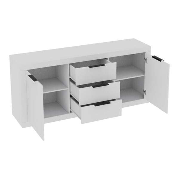 Μπουφές Doha pakoworld σε λευκή απόχρωση 180x45x80.5εκ – 361-000073