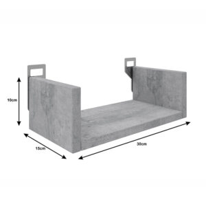 Ραφιέρα τοίχου Derva pakoworld σε λευκή απόχρωση 30x15x10cm – 361-000078