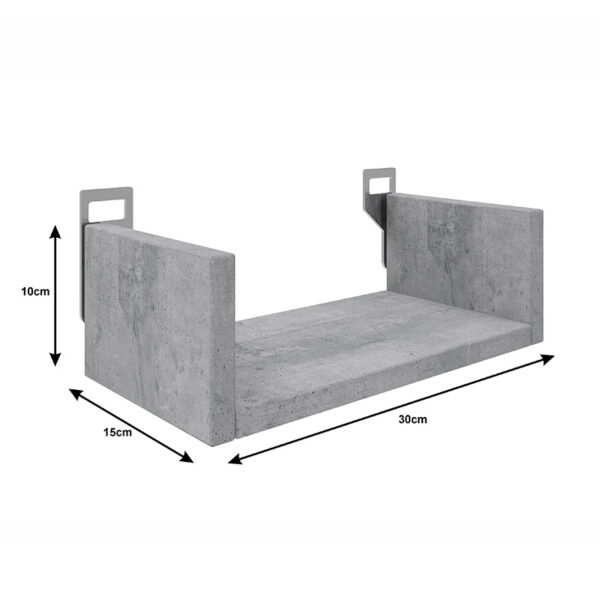 Ραφιέρα τοίχου Derva pakoworld σε λευκή απόχρωση 30x15x10cm – 361-000078