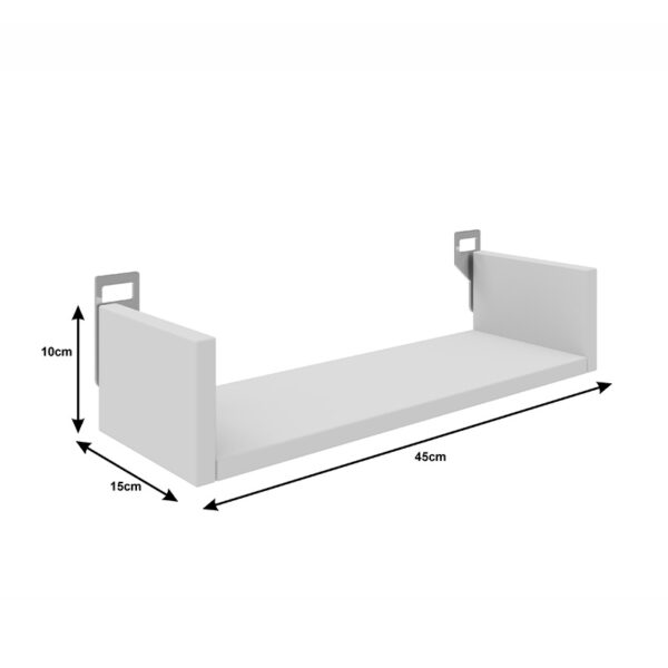 Ραφιέρα τοίχου Derva pakoworld σε λευκή απόχρωση 45x15x10cm – 361-000079