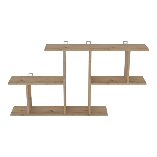 Ραφιέρα τοίχου Vertoura pakoworld σε oak απόχρωση 116×18.5x60cm – 361-000087