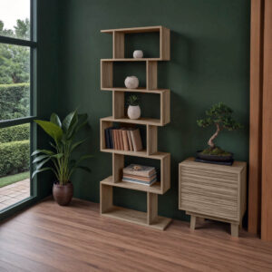Βιβλιοθήκη Sezen pakoworld σε oak απόχρωση 70x24x191.5εκ – 361-000091