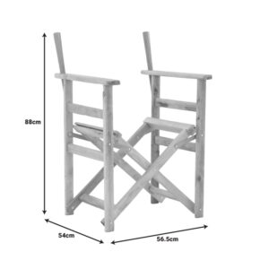 Σκελετός πολυθρόνας σκηνοθέτη Kompa pakoworld μασίφ ξύλο οξιάς σε φυσική απόχρωση 56.5x54x88εκ – 363-000002