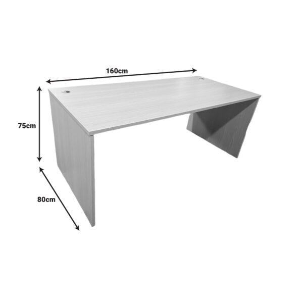 Γραφείο εργασίας Armadi pakoworld σε sonoma-λευκή απόχρωση 160x80x75εκ – 367-000007
