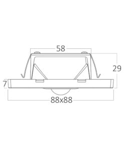 LED Φωτιστικό Σκαλοπατιών Διαδρόμου Braytron Χωνευτό LED 1.5W CCT Γκρι Σκούρο 90lm με Ανιχνευτή Κίνησης – BH07-00382