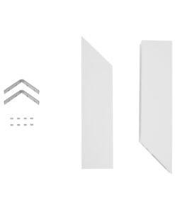 GLOBOSTAR® ALP-CORNER-IN90 LUMILINE 61769 Επιφανειακό / Κρεμαστό Προφίλ Αλουμινίου Γωνία με Λευκό Γαλακτερό Πατητό Κάλυμμα για Ταινίες LED IP20 – Λευκό Ματ – Μ30 x Π3.5 x Υ7cm