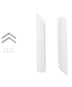 GLOBOSTAR® ALP-CORNER-IN90 RECESSA 61791 Χωνευτό Προφίλ Αλουμινίου Γωνία με Λευκό Γαλακτερό Πατητό Κάλυμμα για Ταινίες LED IP20 – Λευκό Ματ – Μ30 x Π3.5 x Υ4cm