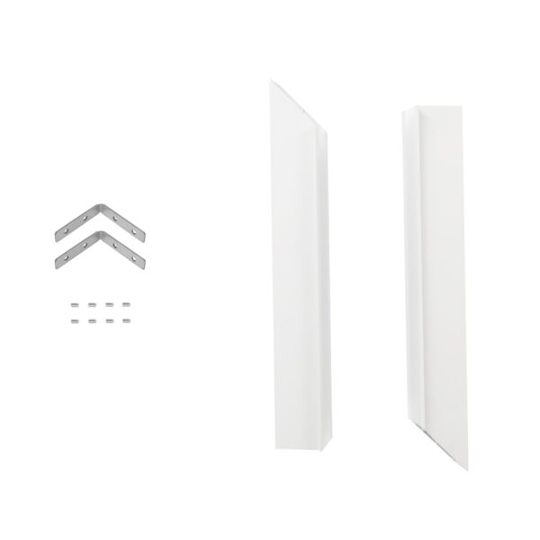 GLOBOSTAR® ALP-CORNER-IN90 RECESSA 61791 Χωνευτό Προφίλ Αλουμινίου Γωνία με Λευκό Γαλακτερό Πατητό Κάλυμμα για Ταινίες LED IP20 – Λευκό Ματ – Μ30 x Π3.5 x Υ4cm