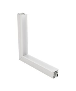 GLOBOSTAR® ALP-CORNER-IN90 RECESSA 61791 Χωνευτό Προφίλ Αλουμινίου Γωνία με Λευκό Γαλακτερό Πατητό Κάλυμμα για Ταινίες LED IP20 – Λευκό Ματ – Μ30 x Π3.5 x Υ4cm