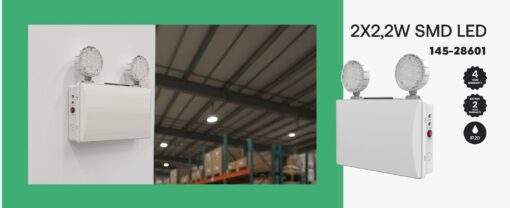 Φωτιστικό Ασφαλείας 3h LED 2.2W 300lm Ψυχρό Λευκό 6500K Eurolamp – 145-28601