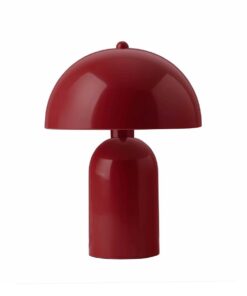 GloboStar® GASCO 204-0148 Μοντέρνο Eπιτραπέζιο Φωτιστικό Μονόφωτο 1 x E27 IP20 Κόκκινο Μέταλλο – Μ25 x Π25 x Υ35cm