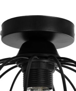 GLOBOSTAR® BITUIN 201-0116 Μοντέρνο Φωτιστικό Οροφής με Ντουί 1 x E27 AC 220-240V IP20 – Μαύρο – Μ21 x Π21 x Υ18cm