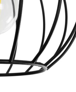 GLOBOSTAR® BITUIN 201-0116 Μοντέρνο Φωτιστικό Οροφής με Ντουί 1 x E27 AC 220-240V IP20 – Μαύρο – Μ21 x Π21 x Υ18cm