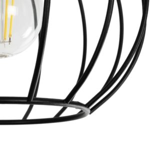 GLOBOSTAR® BITUIN 201-0116 Μοντέρνο Φωτιστικό Οροφής με Ντουί 1 x E27 AC 220-240V IP20 – Μαύρο – Μ21 x Π21 x Υ18cm