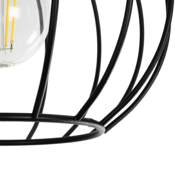 GLOBOSTAR® BITUIN 201-0116 Μοντέρνο Φωτιστικό Οροφής με Ντουί 1 x E27 AC 220-240V IP20 – Μαύρο – Μ21 x Π21 x Υ18cm