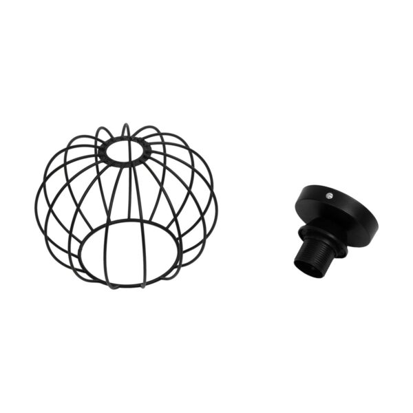 GLOBOSTAR® BITUIN 201-0116 Μοντέρνο Φωτιστικό Οροφής με Ντουί 1 x E27 AC 220-240V IP20 – Μαύρο – Μ21 x Π21 x Υ18cm
