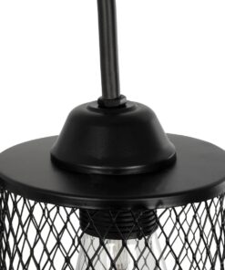 GLOBOSTAR® HANDANG 201-0123 Vintage Φωτιστικό Τοίχου – Απλίκα με Ντουί 1 x E27 AC 220-240V IP20 – Μαύρο – Μ12 x Π24 x Υ34cm