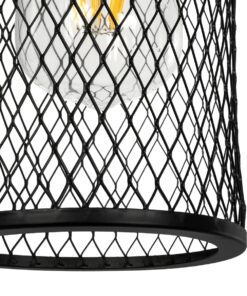 GLOBOSTAR® HANDANG 201-0123 Vintage Φωτιστικό Τοίχου – Απλίκα με Ντουί 1 x E27 AC 220-240V IP20 – Μαύρο – Μ12 x Π24 x Υ34cm